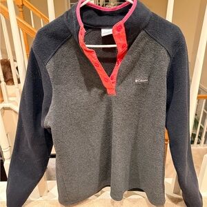 Columbia Black and Red Fleece Jacket